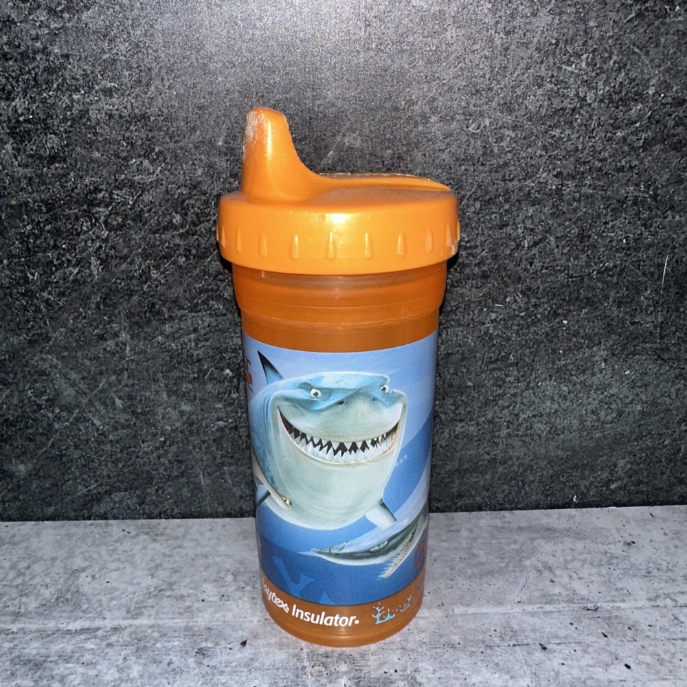 Playtex Insulator Vintage Disney Finding Nemo Sippy Cup Shark Bruce Anchor Chum